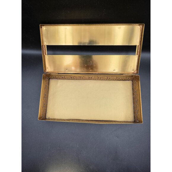 Decorative Brass Tissue Box With Rose Motif Vanity Beautiful Design 5x10.25 in - Picture 4 of 10